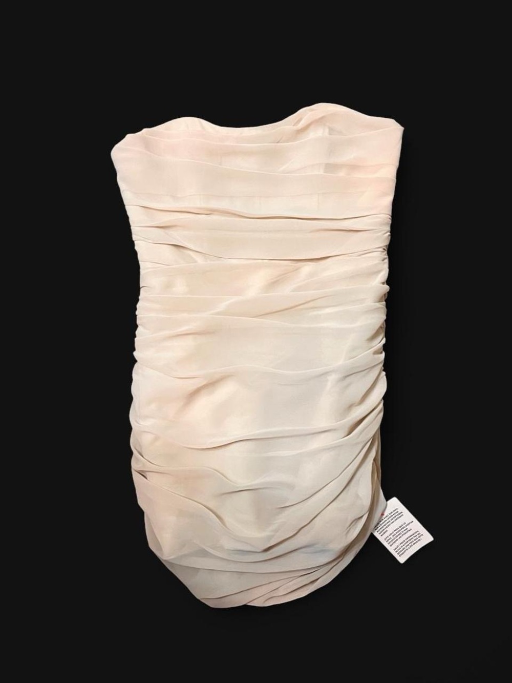 ASOS Strapless Ruched Cream Evening Dress